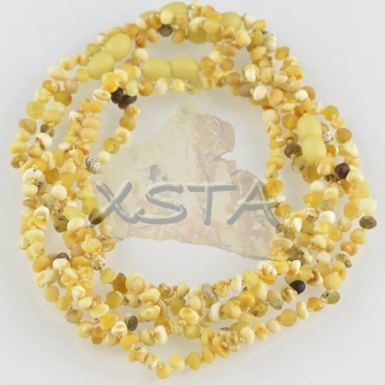 Amber raw teething necklace raw butter
